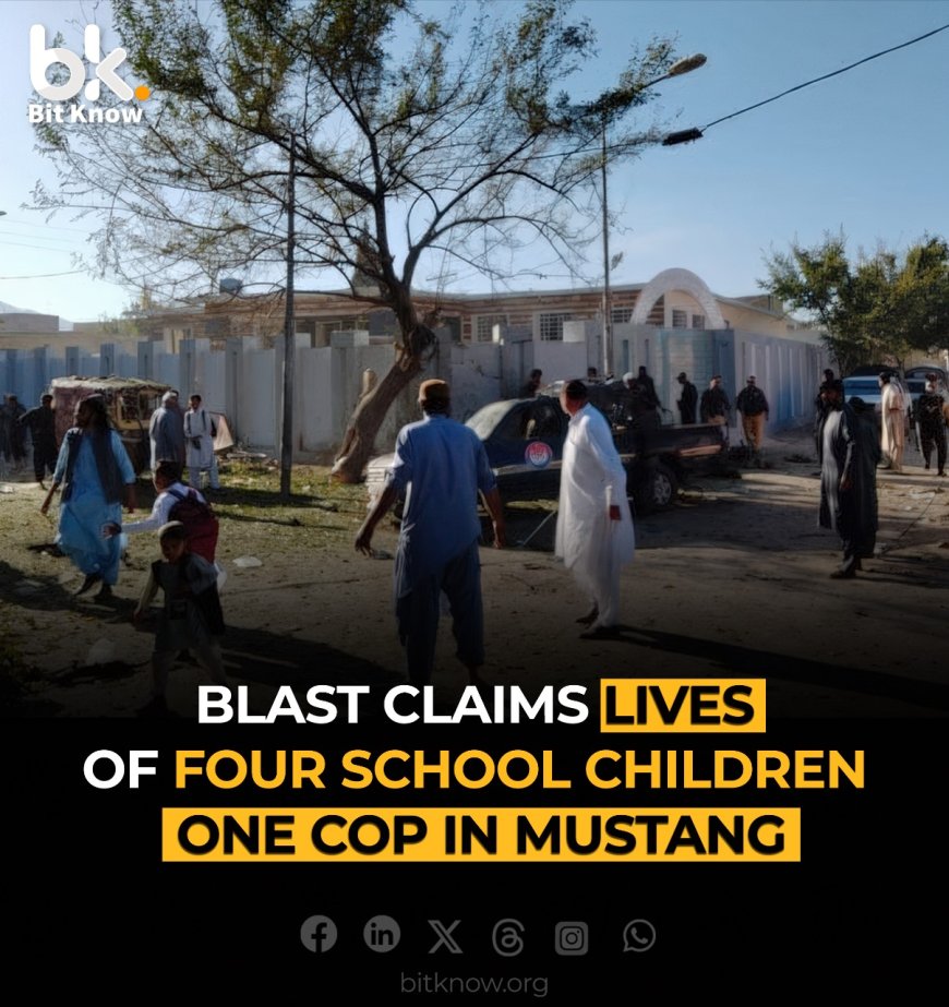 Blast claims lives of four school children & one cop in Mastung