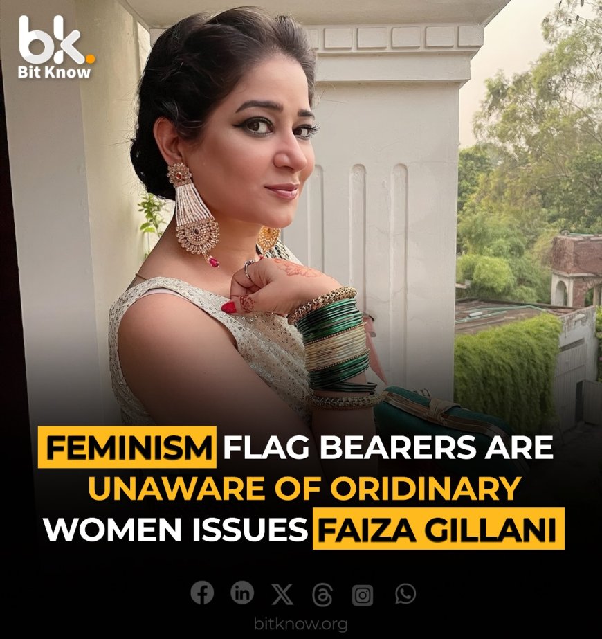 Feminism flag-bearers are unaware of ordinary women's issues: Faiza Gillani