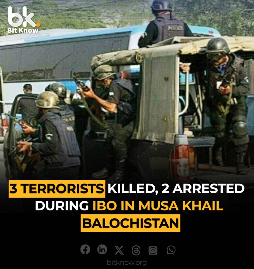 CTD Kills Three Terrorists, Arrests Two in Balochistan IBO