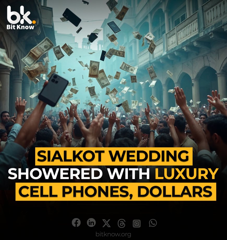 Lavish Sialkot Wedding Stuns Social Media with Luxury Cell Phones, Dollars, and Designer Clothes