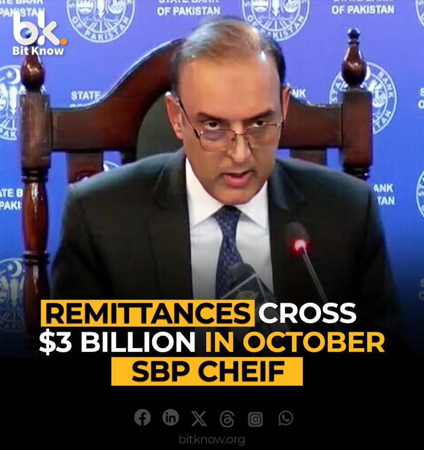 SBP Chief Hails Record $3 Billion in Remittances for October