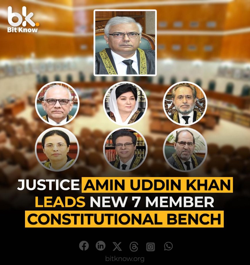 Justice Amin-ud-Din Khan Leads New Seven-Member Constitutional Bench