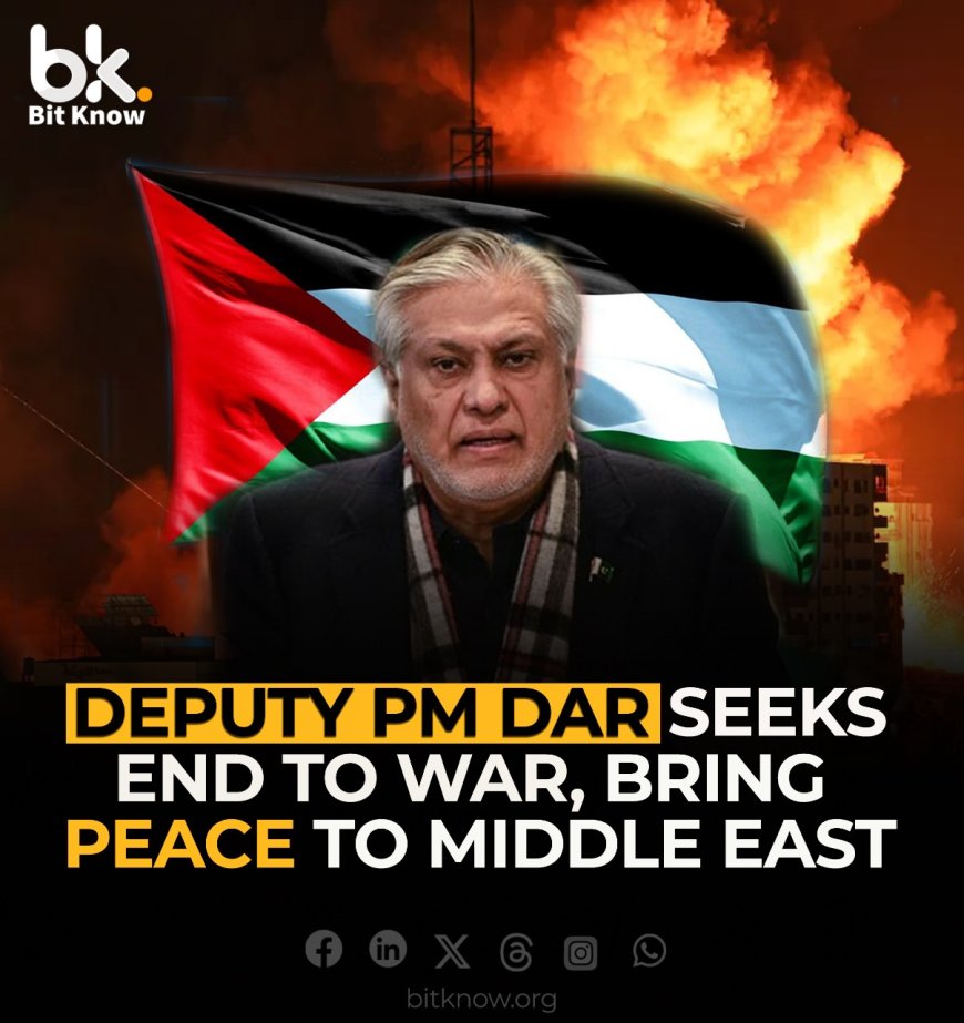 Deputy PM Dar Seeks End to War, Bring Peace to Middle East