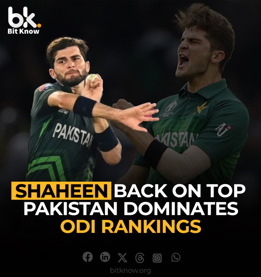 Shaheen Afridi Back on Top: Pakistan Dominates ICC ODI Rankings