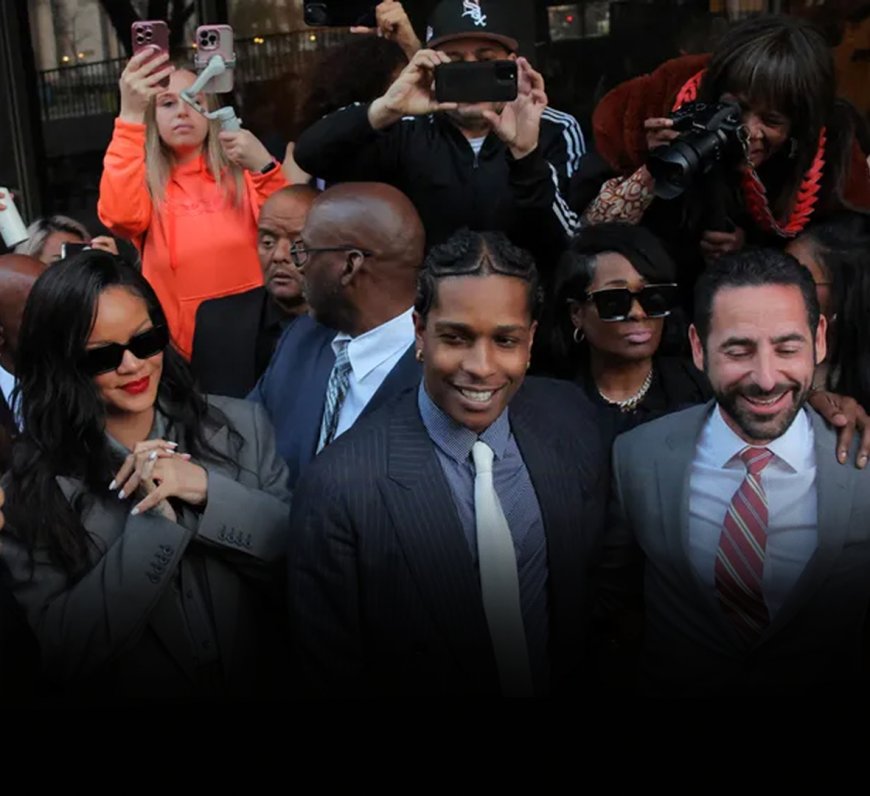 A$AP Rocky Celebrates with Rihanna After Being Found Not Guilty in Los Angeles Gun Trial